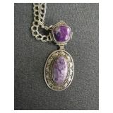 Necklace with Purple Pendant