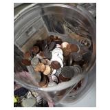 2 Small Containers of Coins