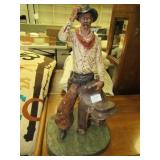 Cowboy Statue - about 18" height