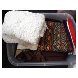 2- Tubs of Sheets, Cloths, Blankets