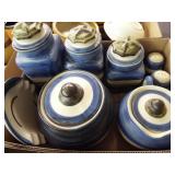Clay Canister Set, Salt/Pepper Shakers, Jars