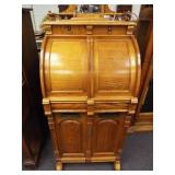Oak Vintage Letter Desk Cabinet Modified with