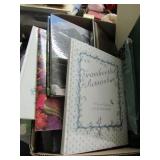 2 Boxes - Yarn, Paper, Books