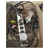 2 Boxes - Power Cords, Files, Folders