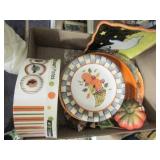 2 Boxes - Halloween Plates, Cups, Thanksgiving