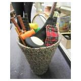 Basket of Tennis Rackets, Yard Games