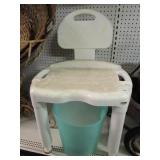 Shower Chair with Trash Can