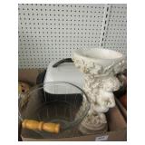 Large Glass Bowl with Handle, Electric Skillet,