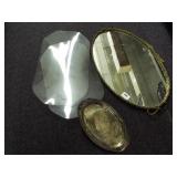 Mirrored Table Décor, 3 Platters