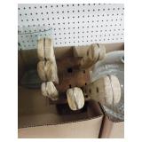 Knife Set, Glass Cylinder, Masterpiece Flower