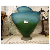 2 Blue/Green Glass Décor