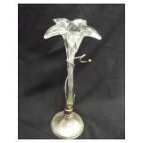 Glass Art Flower, on stand, 14"