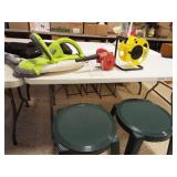 Garden Groom, Reel, Blower, 2 Tables