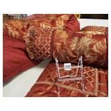 Queen Bedspread, Skirt, Shams, Pillows (3)
