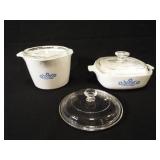 Corning Blue Cornflower, 2 with lids