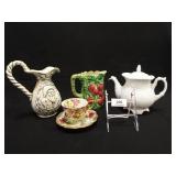Pitchers, Teapot, Cup & Saucer (4)