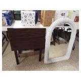 Mirror in Woven Frame, TV Tray