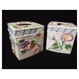 Fitz & Floyd Tissue Box Covers (2)
