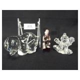 Glass Figurines (3)