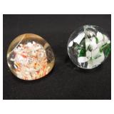 Glass Paperweights - one GG (2)