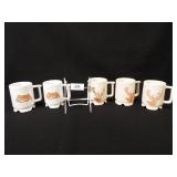 Frankoma Mugs- Crabs (2), Deer (3)