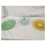 Colored Glass Platters (3)