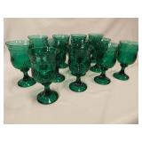 Teal Glass Stemware (12)
