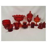 Red Glass Pieces (10)