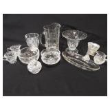 Clear Glass Serving Pieces, Vases (12)
