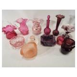 Pink, Purple Glass Pieces (12)