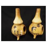 Chimineas - may be candleholders, 8" (2)
