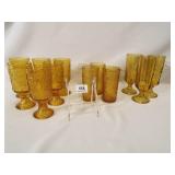 Amber Glass Glasses - 2 patterns (3) (3) (6)