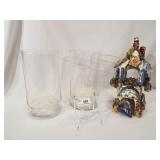 Candleholders - Goldminc, Clear Glass (3)