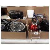 Kitchen Appliances, Pots, Utensils (3 boxes)