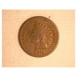 1874 Indian Head Penny;
