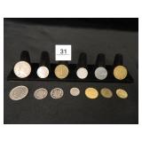 Foreign Coins; Brazil; Netherlands; Denmark