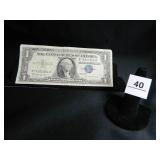 1957B Silver Certificate One Dollar Bill;