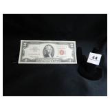 1963 Red Seal Two Dollar Bill;