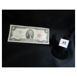 1963 A Red Seal Two Dollar Bill;