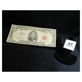 1963 Red Seal Five Dollar Bill;