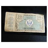 Military Payment Certificate; 10 cent