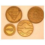 Tokens-(4); Assorted;