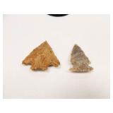 Arrowheads-(2); SE Arkansas/Oklahoma;