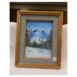 Mountain Scene; Original Painting on Canvas;