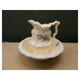 Washstand Pitcher & Bowl Set w/Floral Design