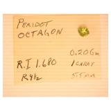 Peridot Gem; Octagon;