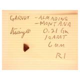 Almandine Garnet Gemstone; Montana;