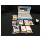 Tiger Eye Tie Tack; Jewelry Findings