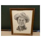 Ronald Reagan Print; Giuffre Drawing