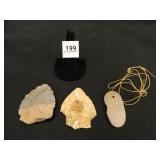 Arrowheads-(2); Indian Artifact;